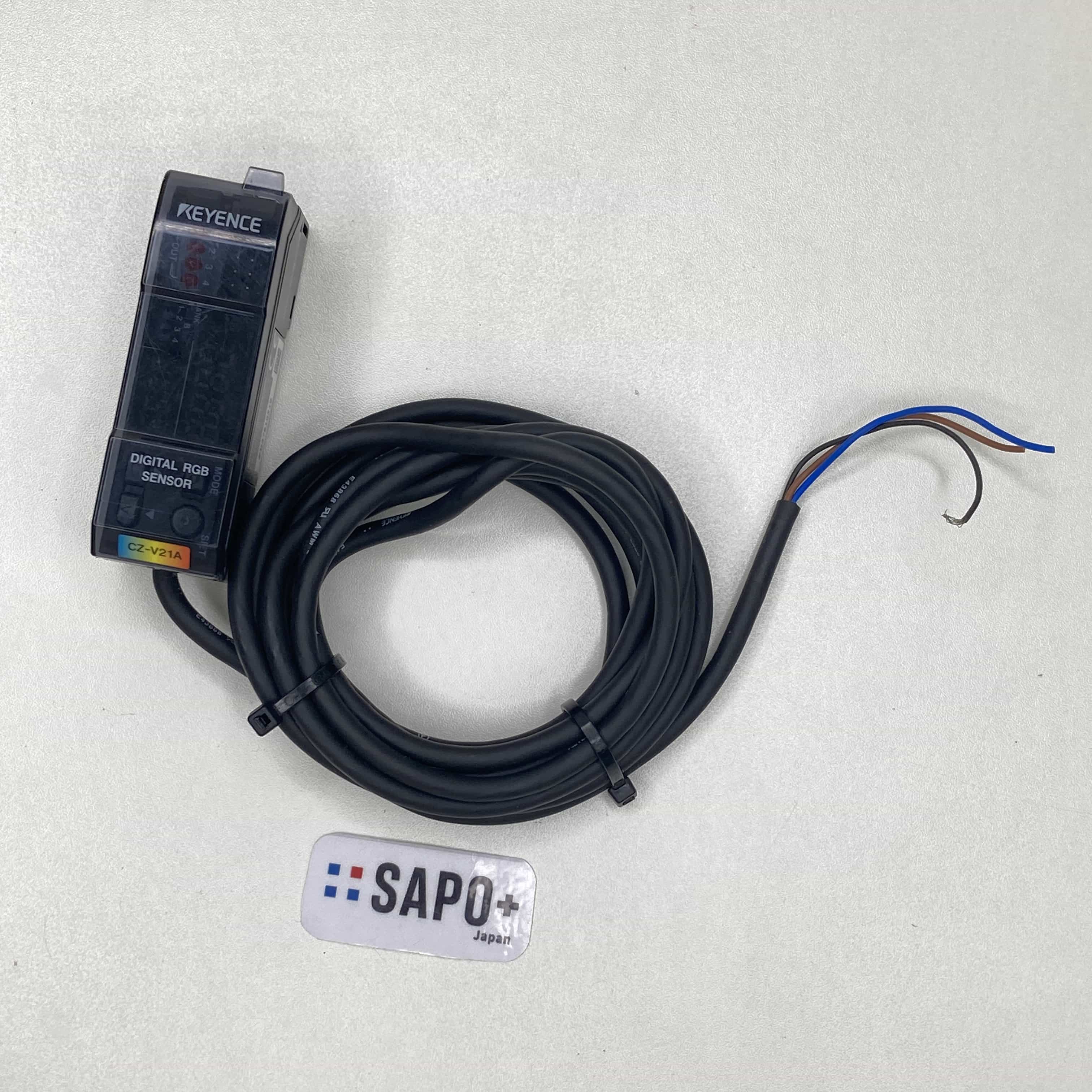 【中古】アンプユニット 親機 NPN CZ-V21A デジタルカラー判別センサ CZ-V20 シリーズ CZ-V21A デジタルカラーセンサ アンプユニット（キーエンス：CZ-V20